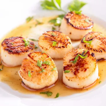 Seared Scallops with Tarragon Butter Sauce